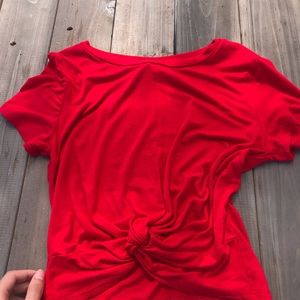 Red crop top